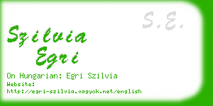 szilvia egri business card